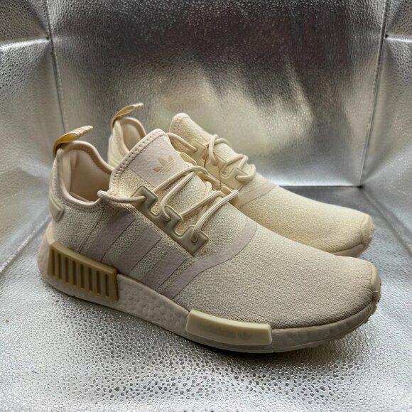 Size 9 Adidas NMD_R1 Wonder White Womens Lace-Up Comfort Athletic Shoes IE9076 - Picture 1 of 11